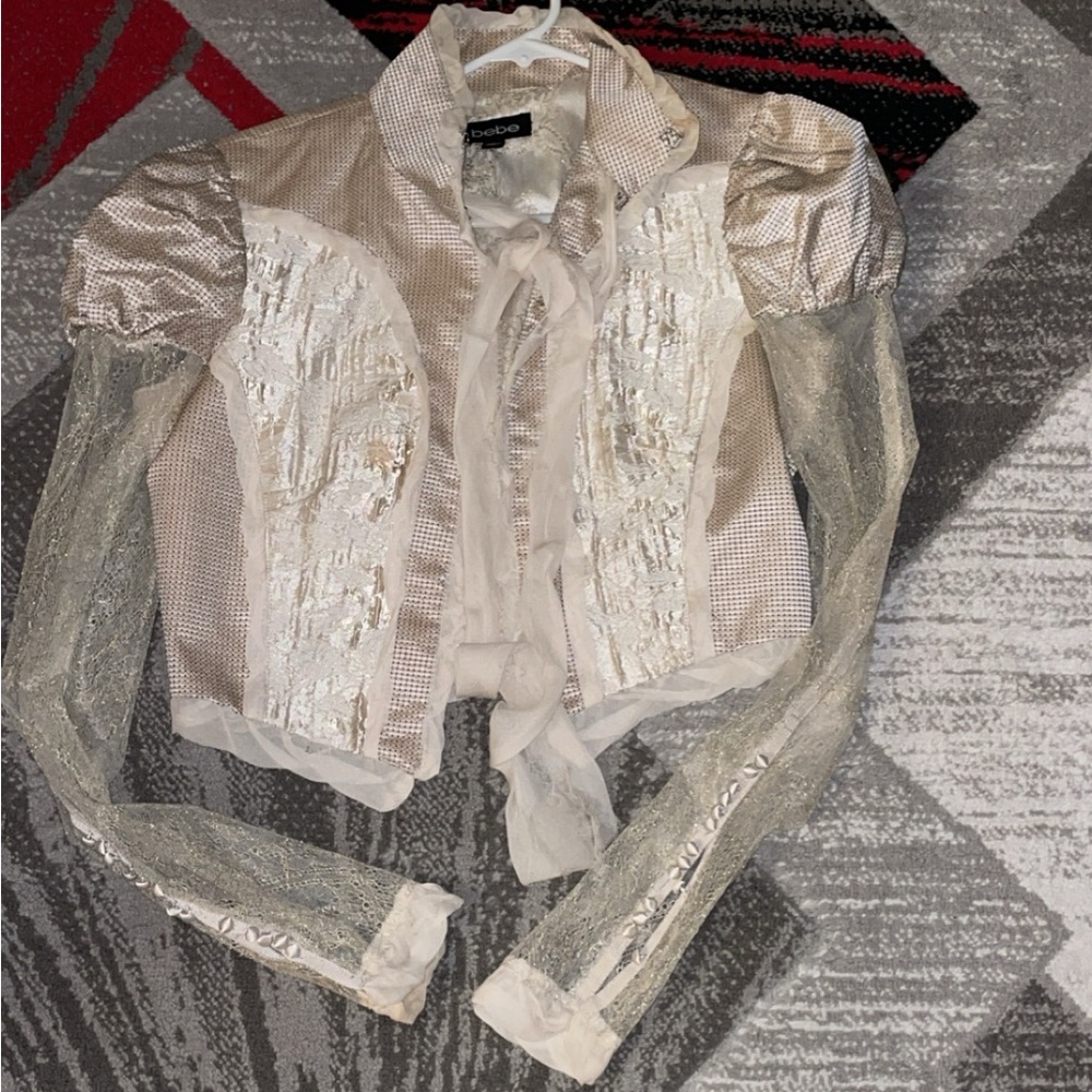 Champagne colored blouse/ jacket